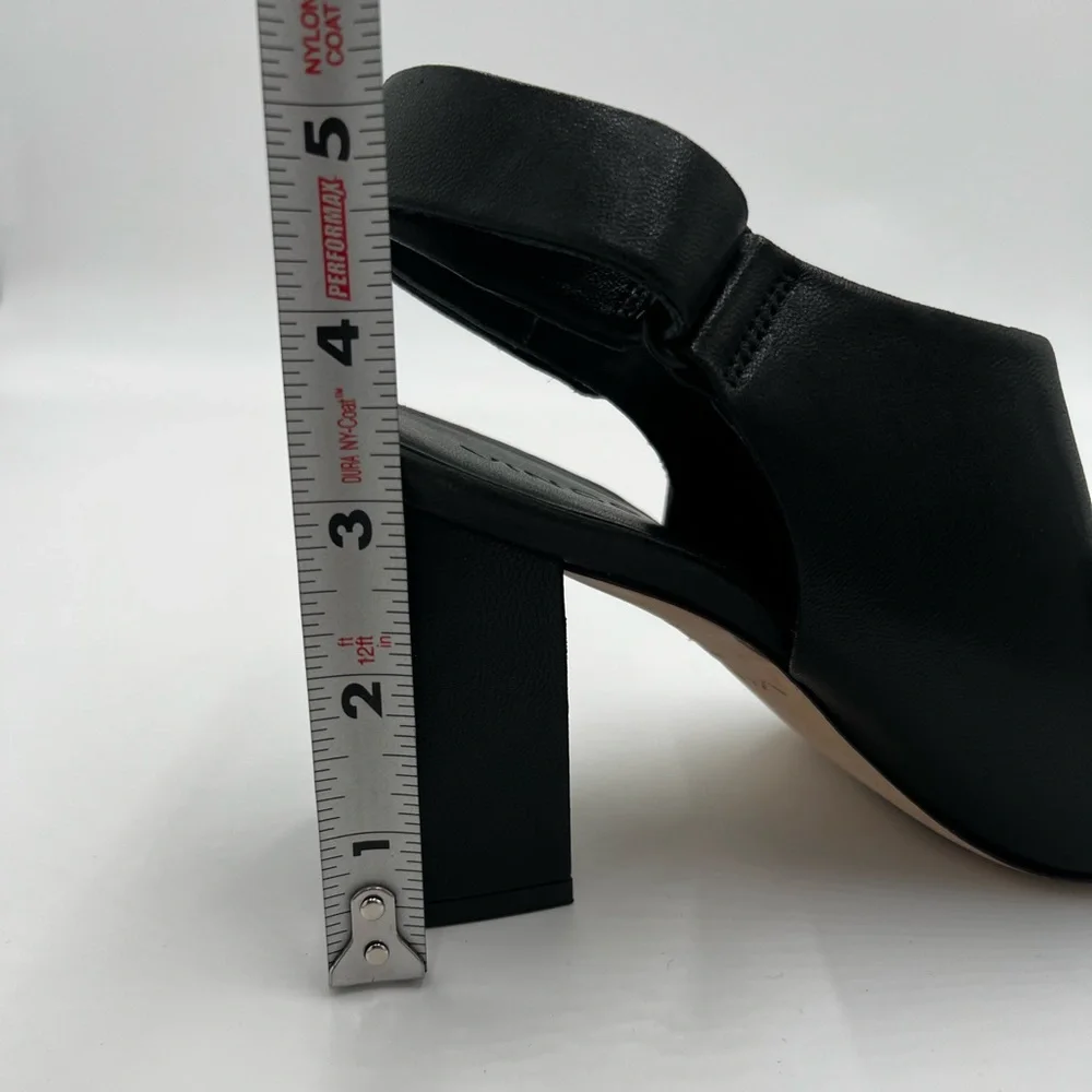 Women's Vince Niara Block Heel‎ Slingback Sandal In Black size 5.5M